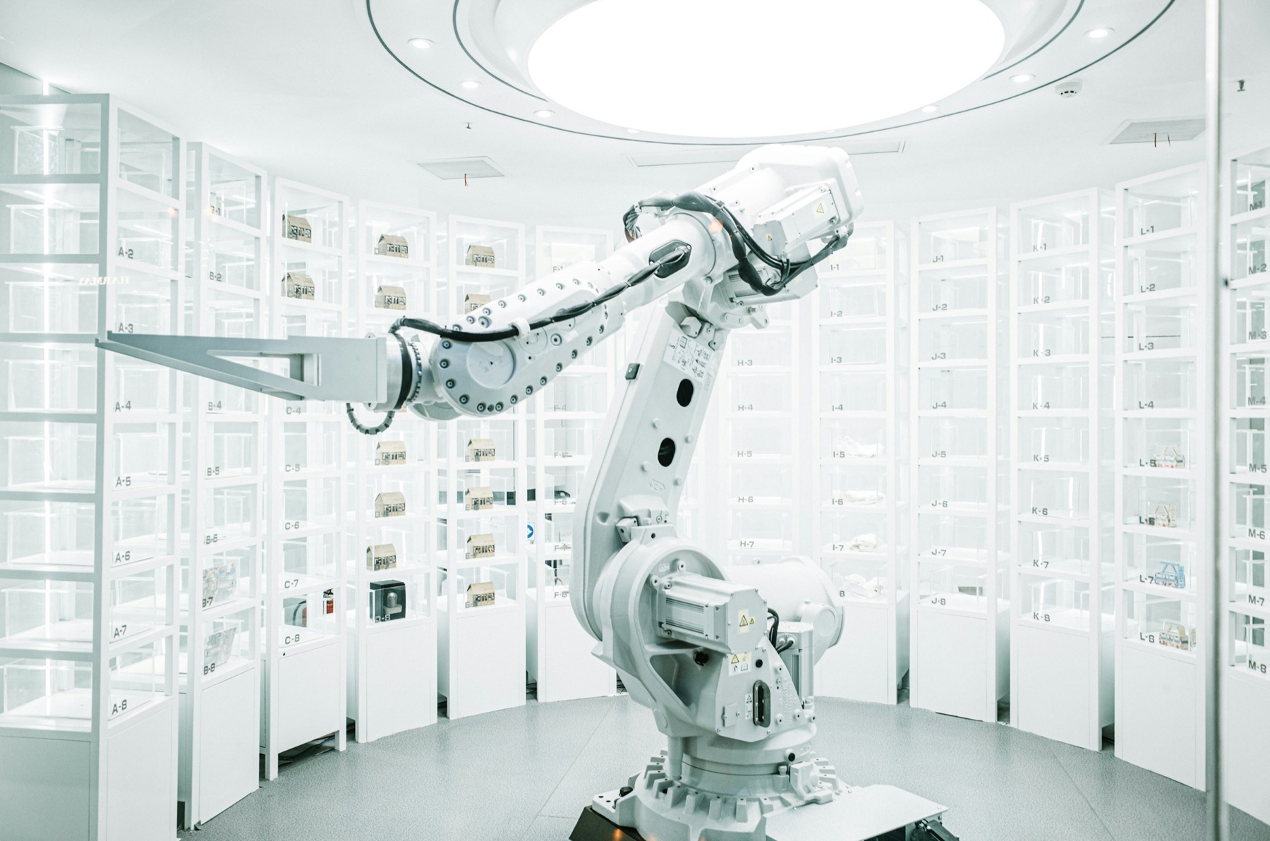 Vehicle in a professional service bay prepared for diagnostics